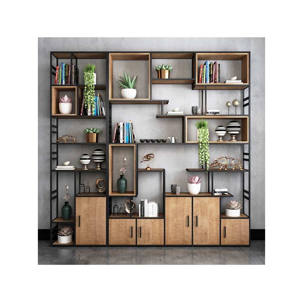 铁艺置物架展示架书隔断柜办公室落地玄关储物家具房装饰展示书架,淘宝优惠券,粉丝福利购,淘宝优惠卷