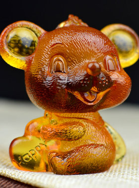 琉璃十二生肖鼠牛虎兔龙蛇马羊猴鸡狗猪动物工艺品摆件生日礼物