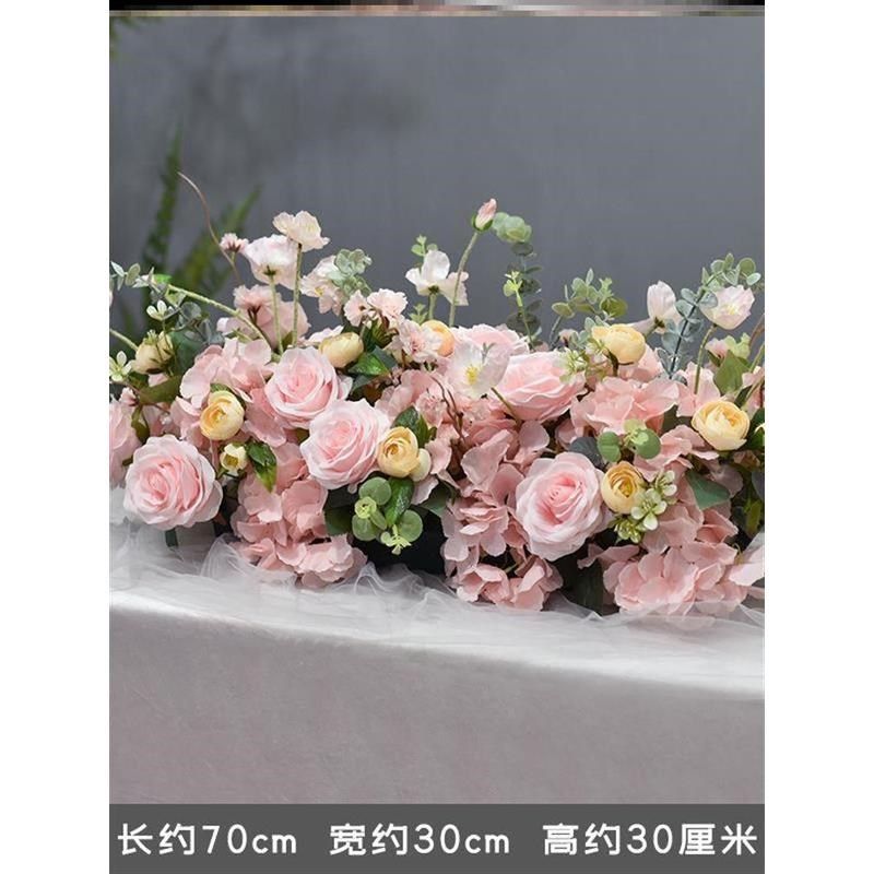 会议桌摆花装饰花卉仿真花西餐厅餐桌桌面摆放假花长型桌桌花台花,淘宝优惠券,粉丝福利购,淘宝优惠卷