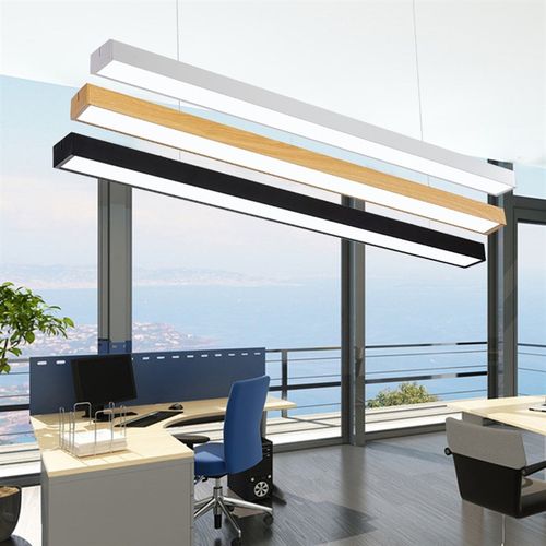 方通灯led长条灯格栅条形灯超市健身房无影灯教室办公室木纹吊灯 - 图0