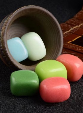 东海水晶大亨人造七彩夜光石荧光石水晶原石鱼缸摆件把玩夜明珠