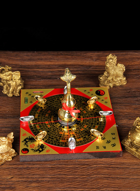 五宝阵摆件铜金蟾貔貅葫芦龙龟罗盘 五宝阵店铺办公室装饰品