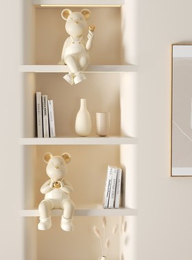 暴力熊吊脚摆件奶油风客厅电视柜酒柜书柜坐姿儿童房高级软装饰品