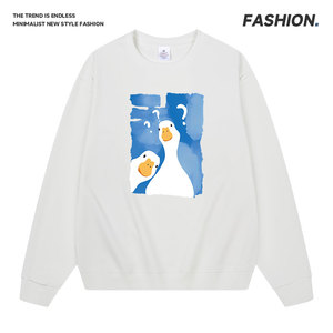 潮牌印花连帽卫衣男女同款春秋季加厚宽松