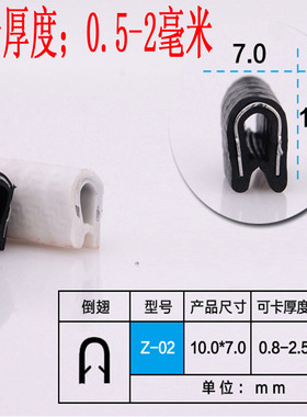 桥架护边/电缆U型密封条/端口防护胶条/防割手包边条/边缘保护条