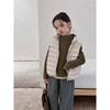 BEIFU children's winter heat-locking short rib down jacket vest for boys and girls light vest vest