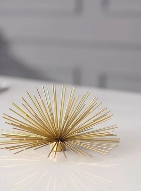 现代金属刺球海胆蒲公英挂饰墙饰半球壁饰摆件高档饰品欧式软装品