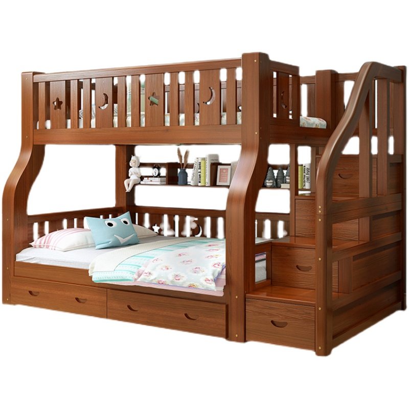 全实木双层上下床多功能高低床两层上下铺木床大人双人儿童子母床,淘宝优惠券,粉丝福利购,淘宝优惠卷