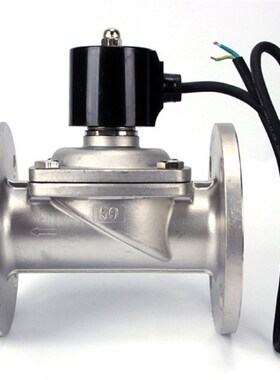 304不锈钢2W法兰电磁阀水阀开关阀常闭常开型220V 24V 4分6分1寸