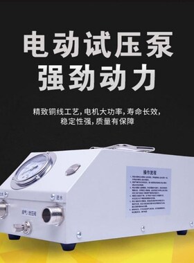 电动试压泵水压测漏ppr自来水管地暖高压打压机水管检测压手提式