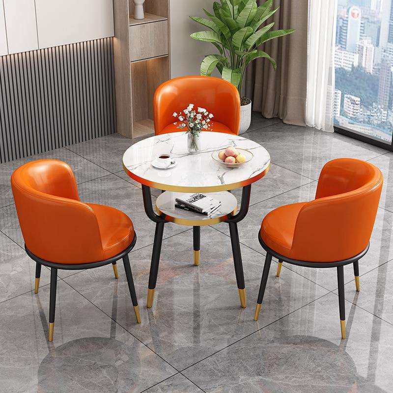 简约轻奢洽谈桌椅组合店铺岩板休闲接待桌椅会客接待小圆桌办公室,淘宝优惠券,粉丝福利购,淘宝优惠卷