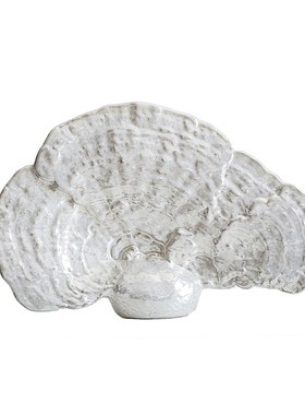 灵芝摆件工艺品中式家居创意酒柜装饰品摆件客厅吉祥物陶瓷小摆设