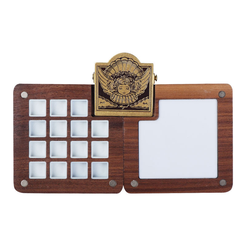 水彩颜料盒调色盒胡桃木盒15色24色 美甲颜料盒文艺摆拍道具便携,淘宝优惠券,粉丝福利购,淘宝优惠卷