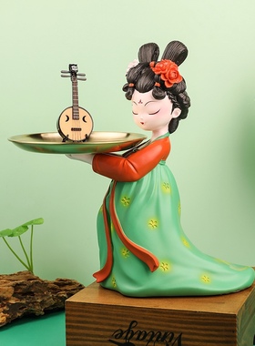 忆汉唐创意古风桌面装饰杂物水果托盘实用型家居装饰摆件工艺礼品