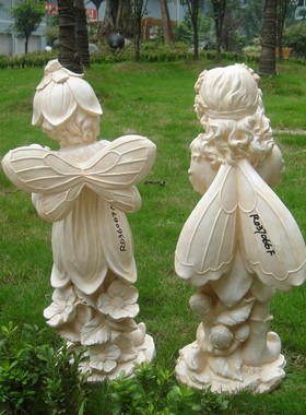 客厅摆件家居饰品欧式人物雕像塑像工艺品站立花仙子庭院花园摆设