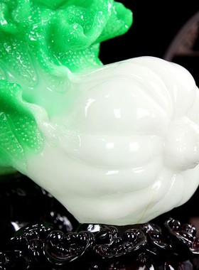 玉白菜摆件家居电视柜酒柜装饰工艺品摆设招财办公室客厅开业礼品