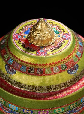 藏族转经简电动转金轮家用摆件合金电动转经简装饰品西藏转筒桶