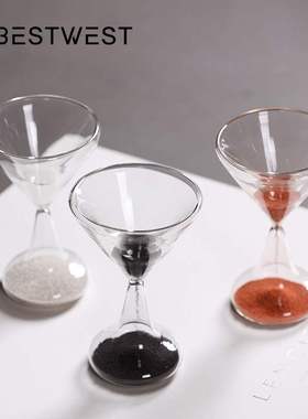 彩色沙子玻璃沙漏1分钟计时器 家居书房桌面软装饰品