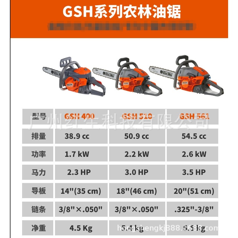 意大利欧玛油锯GSH400/510大功率家用油锯18寸户外伐木锯汽油链锯,淘宝优惠券,粉丝福利购,淘宝优惠卷