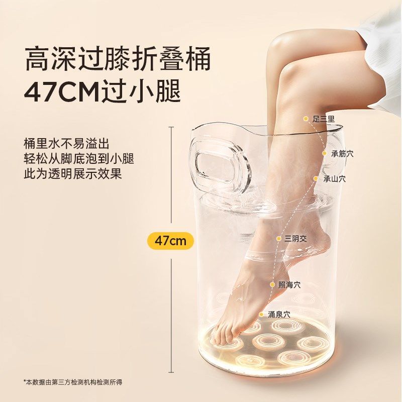 元气达人过小腿泡脚深桶家用足浴桶女士泡脚袋可折叠便携盆养生jq,淘宝优惠券,粉丝福利购,淘宝优惠卷