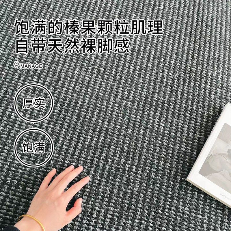 仿剑麻地毯极简黑灰色客厅地垫高端家居深色毯子商用满铺免洗可擦,淘宝优惠券,粉丝福利购,淘宝优惠卷