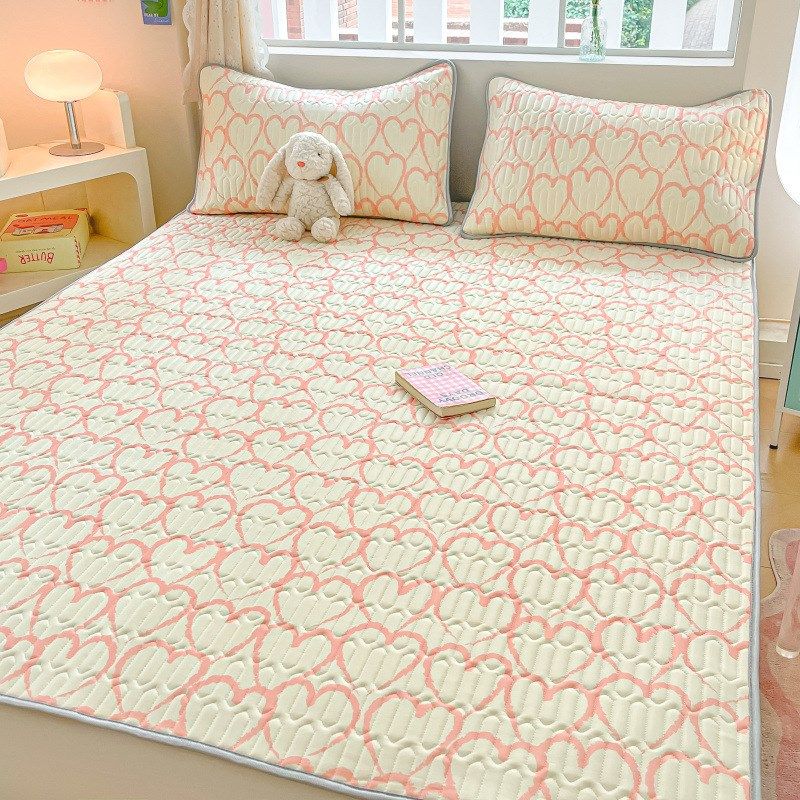 韩版少女心乳胶薄床垫夏天可水洗床褥学生凉席卡通单人1.2m冰丝席,淘宝优惠券,粉丝福利购,淘宝优惠卷