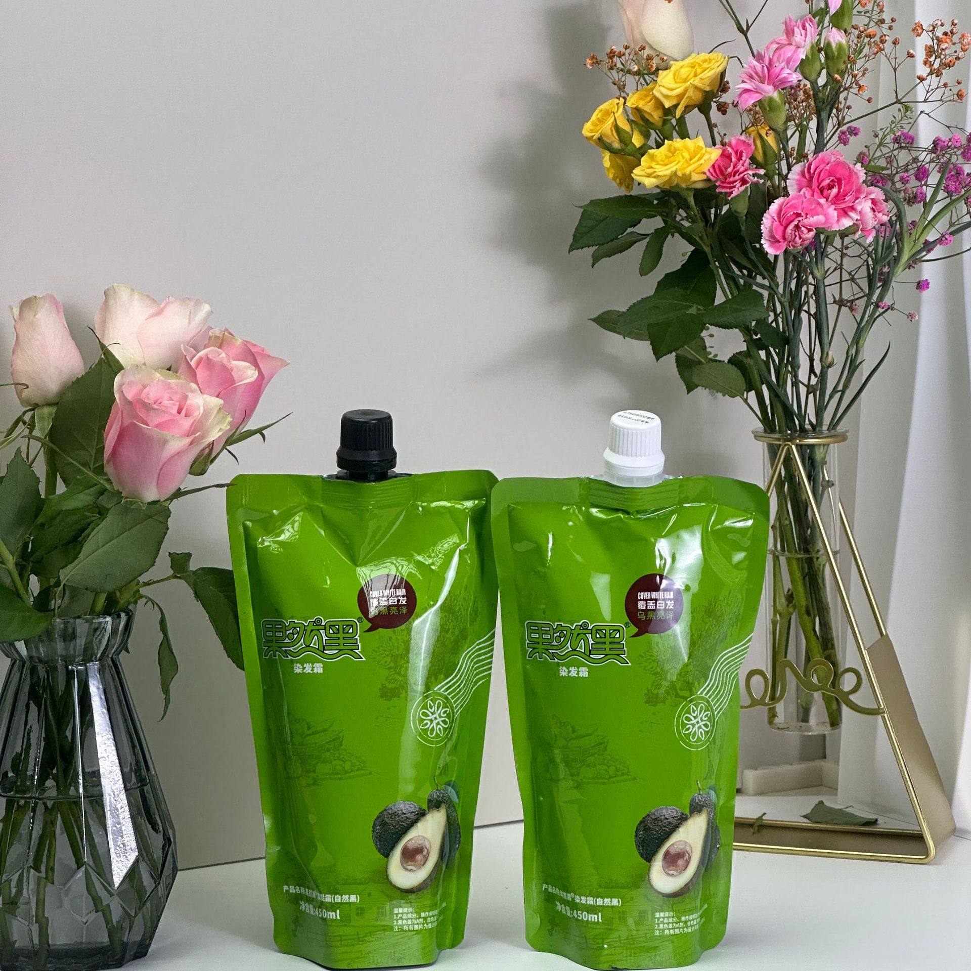 官方正品果然黑染发膏遮盖白发染发泡泡染发剂植物染发霜900ml,淘宝优惠券,粉丝福利购,淘宝优惠卷