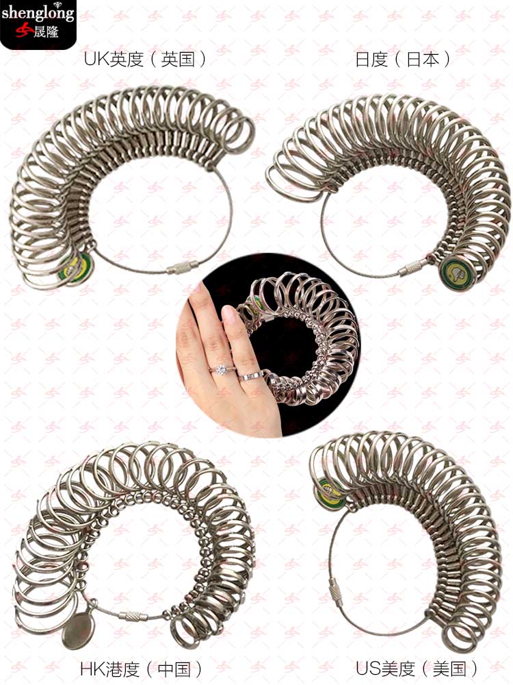 Hong Kong Metal Ring Measurement Ring Hand Size Finger Ring Size Number Ring Finger Size Measurer Tool