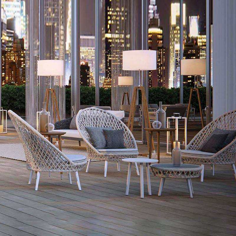 北欧户外藤编沙发茶几套装庭院阳台室外露台休闲单人小藤椅高背椅,淘宝优惠券,粉丝福利购,淘宝优惠卷