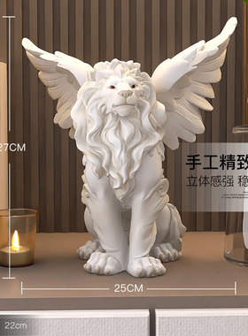 狮子轻奢酒柜装饰品摆件客厅客厅电B视柜玄关工艺礼品摆饰乔迁开