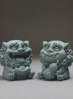 欢喜风狮爷摆件一放 开心一整天!可爱国风办公桌面装饰送礼好物