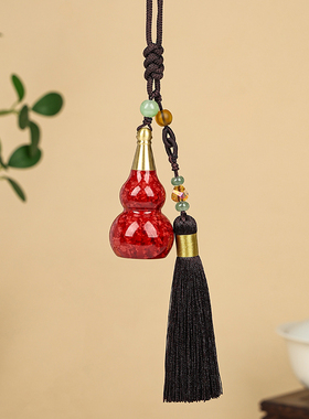 大漆彩釉2026新款铜葫芦挂件装饰