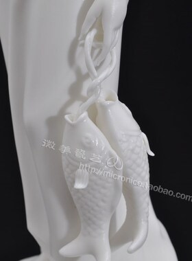 [瓷艺]惠女风情 惠安德摆件 女化陶瓷装饰酒柜白瓷招工财艺品