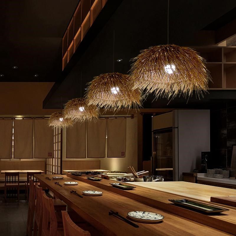 创意藤编草帽吊灯罩复古餐厅个性火锅店民宿东南亚藤艺鸟巢鸟窝灯,淘宝优惠券,粉丝福利购,淘宝优惠卷