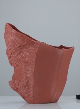 现代简约创意树脂异形花器花插花瓶样板房售楼处桌面茶几软装饰品