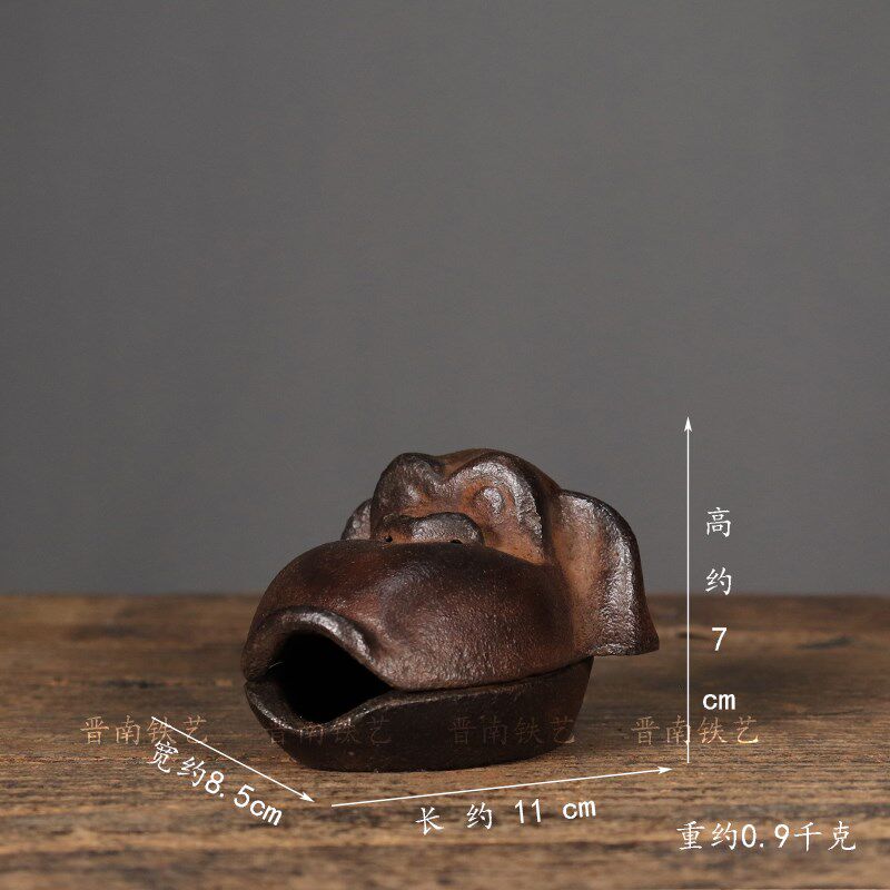 仿古铸铁猩猩香薰烟灰缸复古中式家居案头茶几收藏摆件,淘宝优惠券,粉丝福利购,淘宝优惠卷