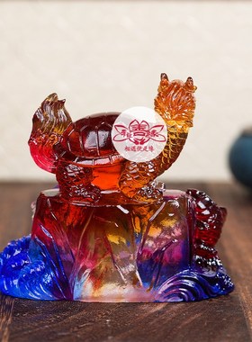 2025蛇年宋韶光吉祥物生肖属鸡金鳌红鲤吊坠宋绍光招财琉璃摆件