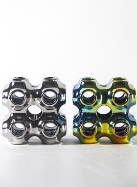 现代极简约样板房间电视柜书桌玄关软装饰品室内设计镂空创意摆件