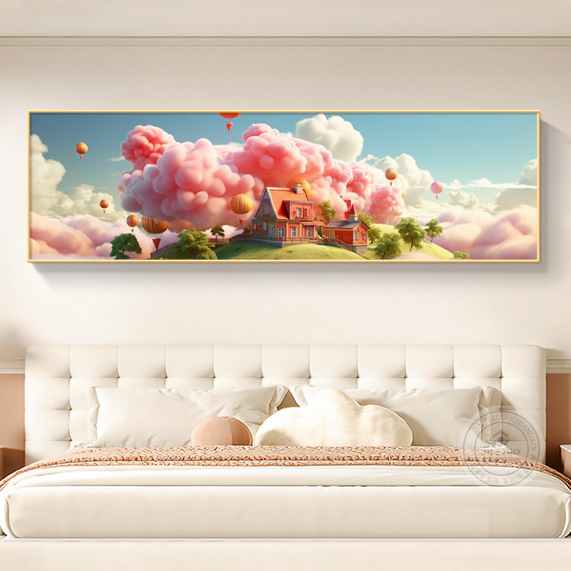 儿童房装饰画女孩背景墙面女儿公主房间壁画卡通立体卧室床头挂画,淘宝优惠券,粉丝福利购,淘宝优惠卷