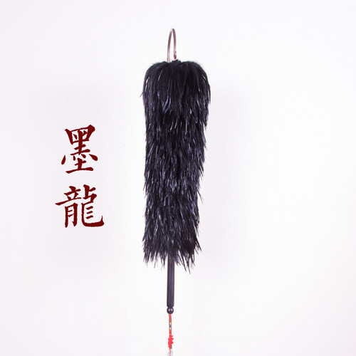 檀木中号多色鸡毛掸子津门蔡氏贡掸除尘掸子婚庆乔迁高档羽毛礼品 - 图3