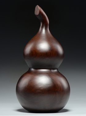 黑檀木质雕刻葫芦摆件家居客厅玄关摆设木葫芦装饰摆设红木工艺品