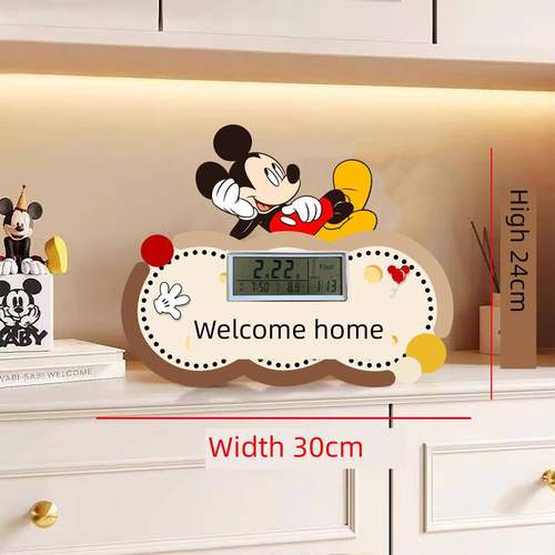 入口门五福我家柿子柿子如意钟式桌饰带闹钟日期功能酒柜客厅 - 图1