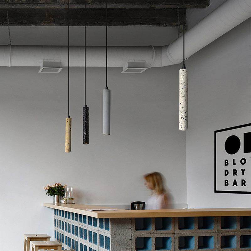 水磨石吧台吊灯水泥极简餐厅卧室床头长条小工业风单头吊线灯北欧,淘宝优惠券,粉丝福利购,淘宝优惠卷