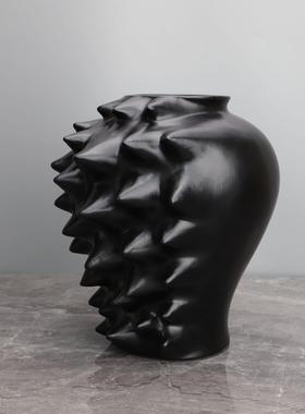 简约现代创意树脂刺猬花器样板间电视柜家居玄关客厅软装工艺品