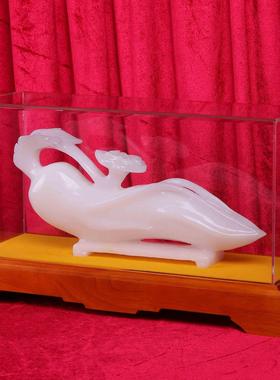 玉石如意人生摆件人参客厅家居新中式玄关装饰乔迁新居创意礼品