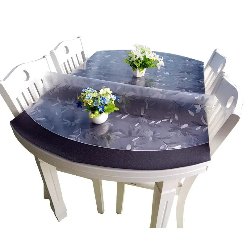 两头半圆形软玻璃胶垫餐桌垫餐桌布防水防油免洗折叠伸缩椭圆桌布,淘宝优惠券,粉丝福利购,淘宝优惠卷