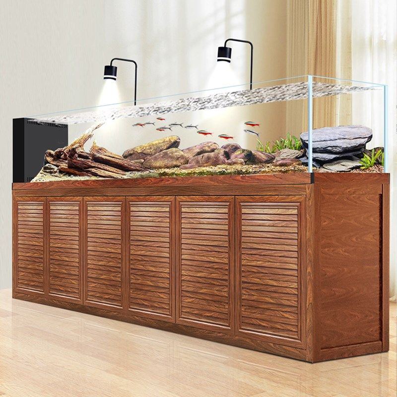 2024新款侧溢流原生溪流缸生态底滤水草缸客厅超白玻璃造景水族箱,淘宝优惠券,粉丝福利购,淘宝优惠卷