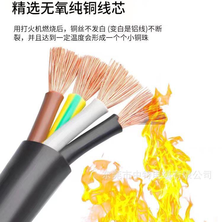广东珠江电线电缆牌国标软护套防水阻燃电源线无氧铜RVV2 3 4 5芯 - 图1