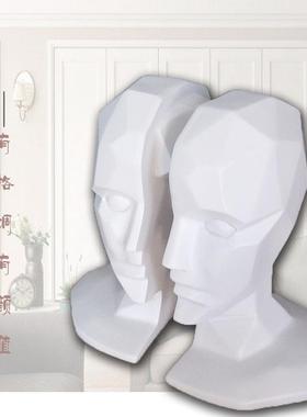个性创意人物摆件 简约现代树脂书档 民间工艺品家居摆件精致
