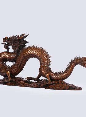 铜欣祥紫铜《龙腾祥云》生肖龙家居办公室开业礼品工艺品摆件